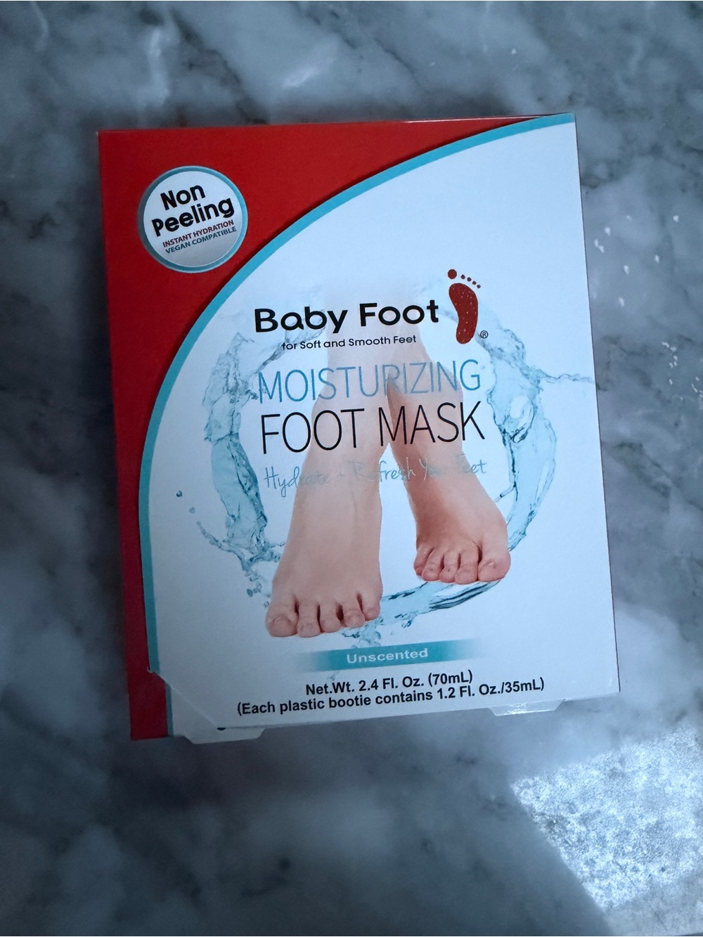 Moisturizing Foot Mask - Unscented (Blue & Red Packaging)